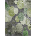 8' X 10' Green And Gray Abstract Washable Non Skid Indoor Outdoor Area Rug