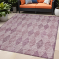 5' X 8' Blush Geometric Washable Non Skid Indoor Outdoor Area Rug