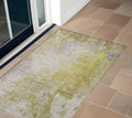 3' X 5' Gold Beige And Purple Abstract Washable Non Skid Indoor Outdoor Area Rug