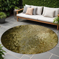 8' Round Brown Round Washable Non Skid Indoor Outdoor Area Rug