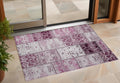 3' X 5' Mountbatten Pink Patchwork Washable Non Skid Indoor Outdoor Area Rug