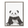 Sylvie Panda Framed Canvas by Simon Te Tai