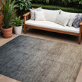 10' X 14' Taupe And Gray Ombre Washable Non Skid Indoor Outdoor Area Rug