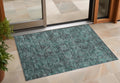 3' X 5' Turquoise Oriental Washable Non Skid Indoor Outdoor Area Rug