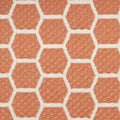 10 Coral And White Geometric Indoor Outdoor Runner Rug