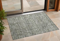 3' X 5' Cream And Tan Floral Washable Non Skid Indoor Outdoor Area Rug