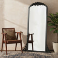 67 Black Solid Wood Framed Full Length Mirror