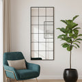 69 Inch Black Metal Framed Full Length Mirror