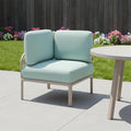 31 Sea Green Heavy Duty Plastic Outdoor Modular with Sea Green Cushion