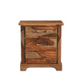 27'' Brown Solid Wood Live Edge Three Drawer Nightstand