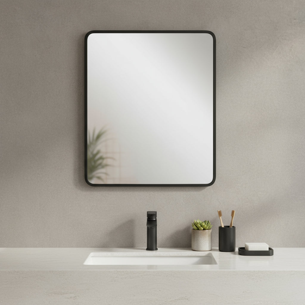 30 Black Metal Framed Mirror Set