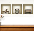 Set of Three Aya Faux Niche 3D Peel and Stick Wall Decals