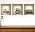 Set of Three Sky Faux Niche 3D Peel and Stick Wall Decals