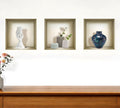 Set of Three Avi Faux Niche 3D Peel and Stick Wall Decals