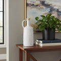13 White Terracotta Cylinder Jug Vase