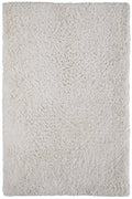 5' X 8' Ivory Shag Hand Tufted Area Rug