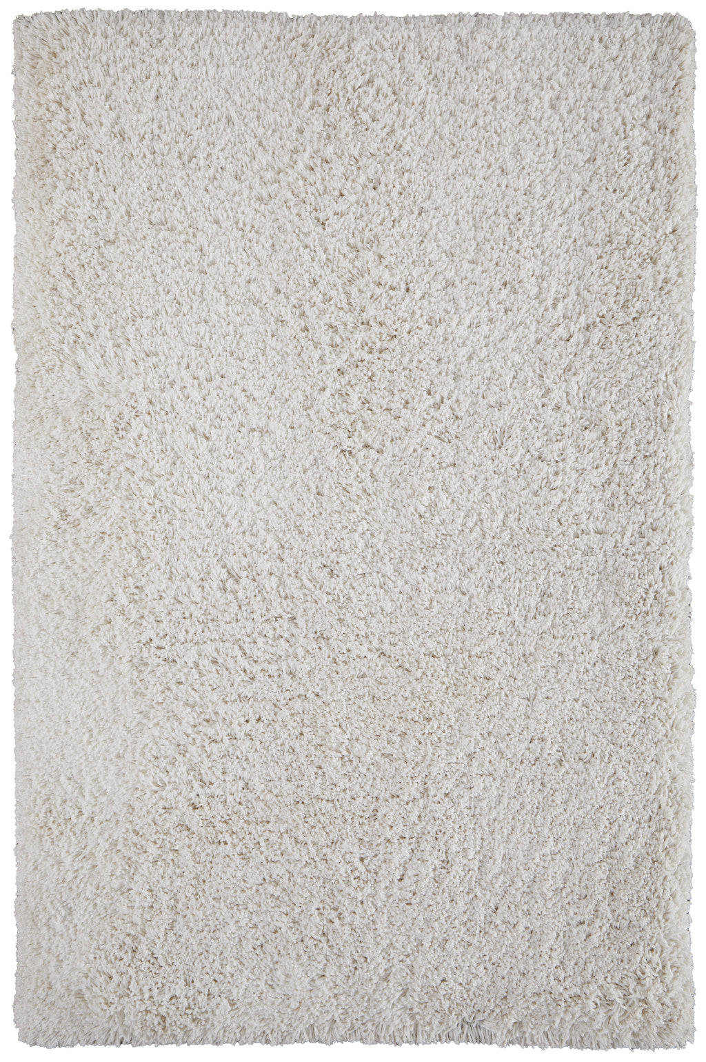 5' X 8' Ivory Shag Hand Tufted Area Rug