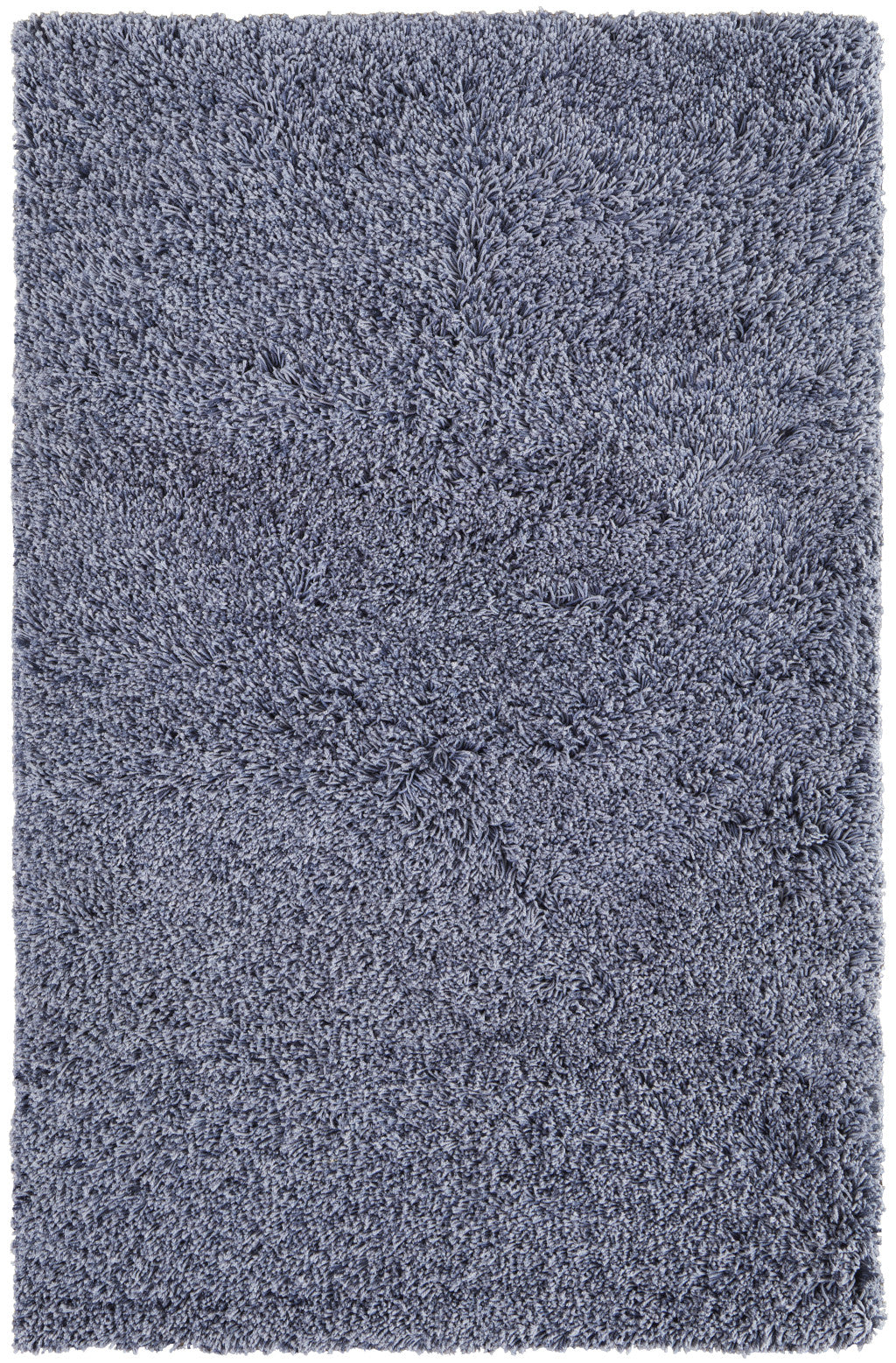 4' X 6' Blue Shag Hand Tufted Area Rug