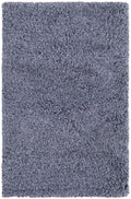 4' X 6' Blue Shag Hand Tufted Area Rug