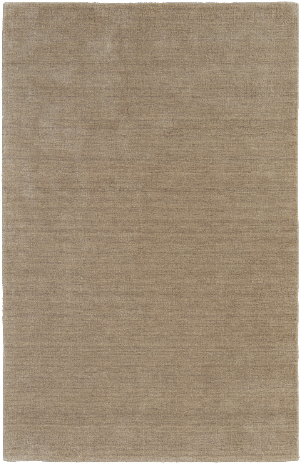 5' X 8' Tan Wool Hand Woven Area Rug