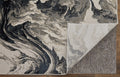 4' X 6' Ivory Black and Taupe Abstract Power Loom Area Rug