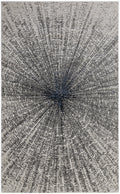 10' X 13' Gray and Ivory Abstract Power Loom Area Rug