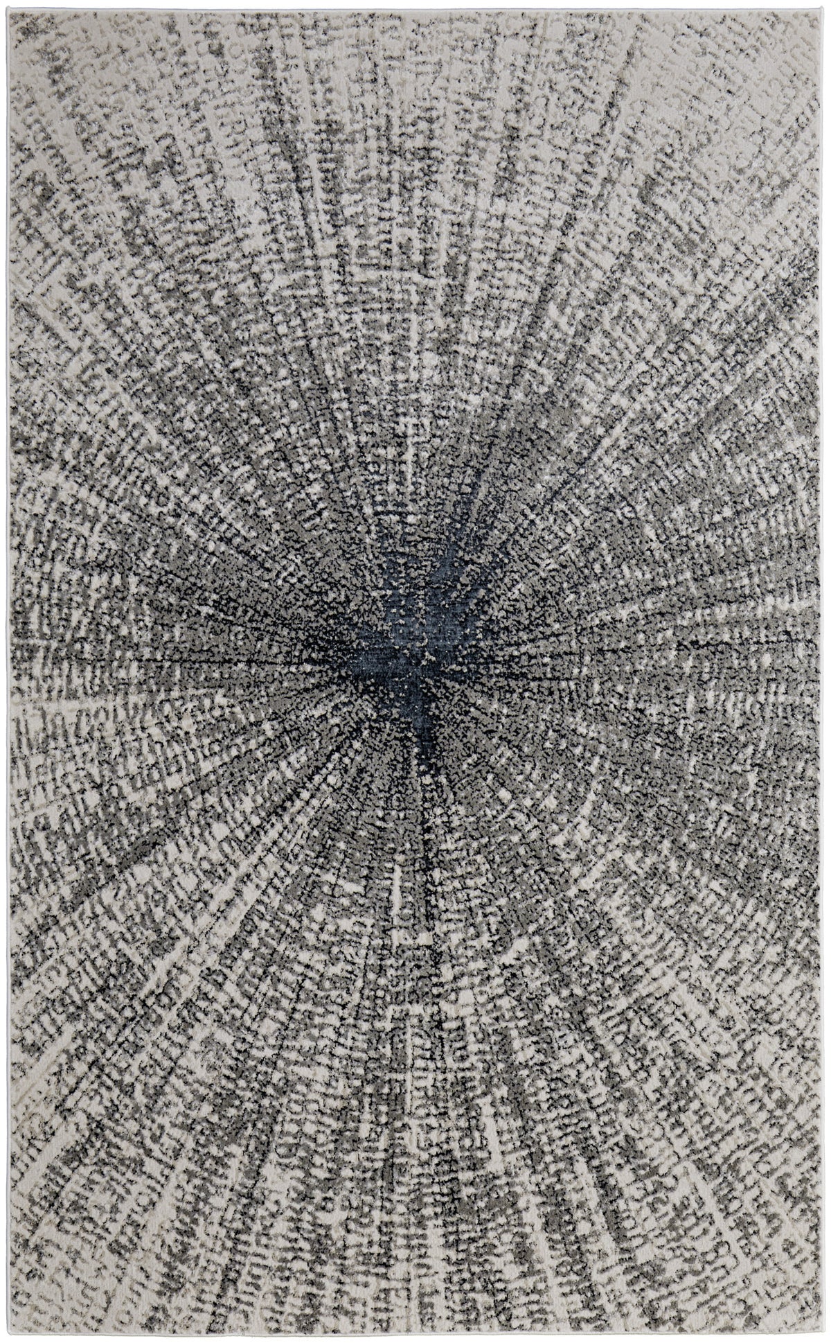 10' X 13' Gray and Ivory Abstract Power Loom Area Rug