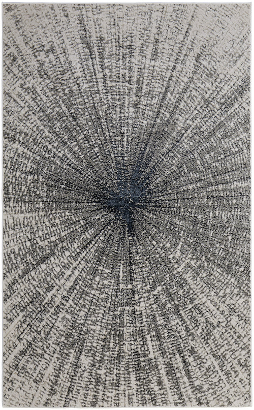 10' X 13' Gray and Ivory Abstract Power Loom Area Rug