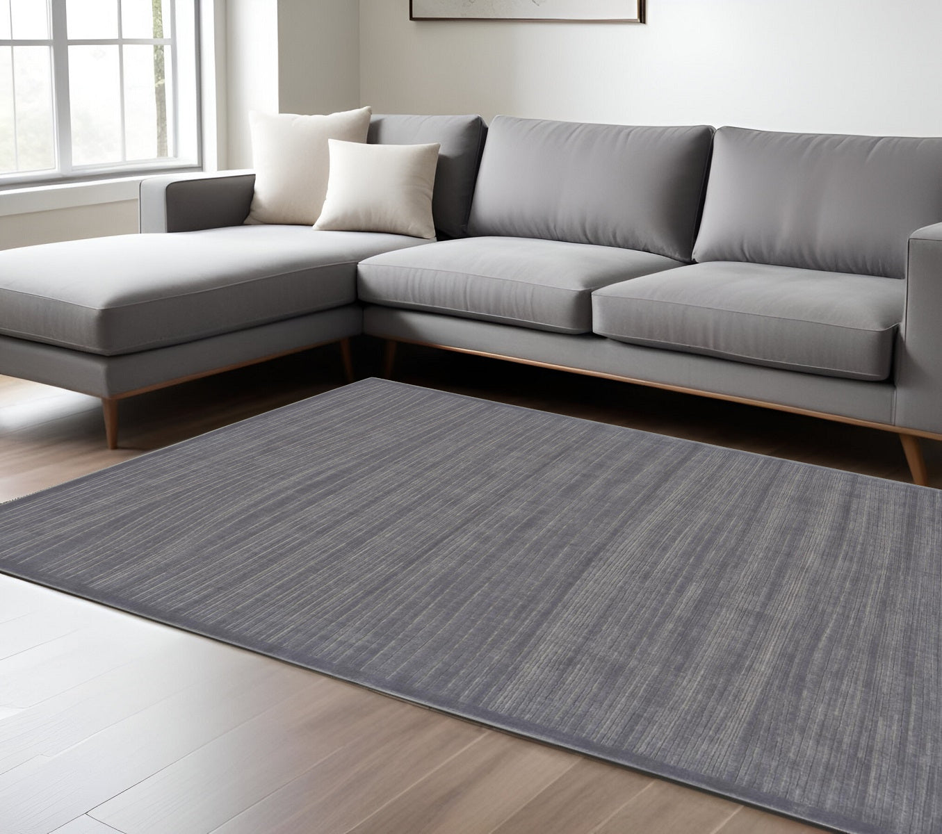 10' X 13' Taupe and Gray Power Loom Area Rug