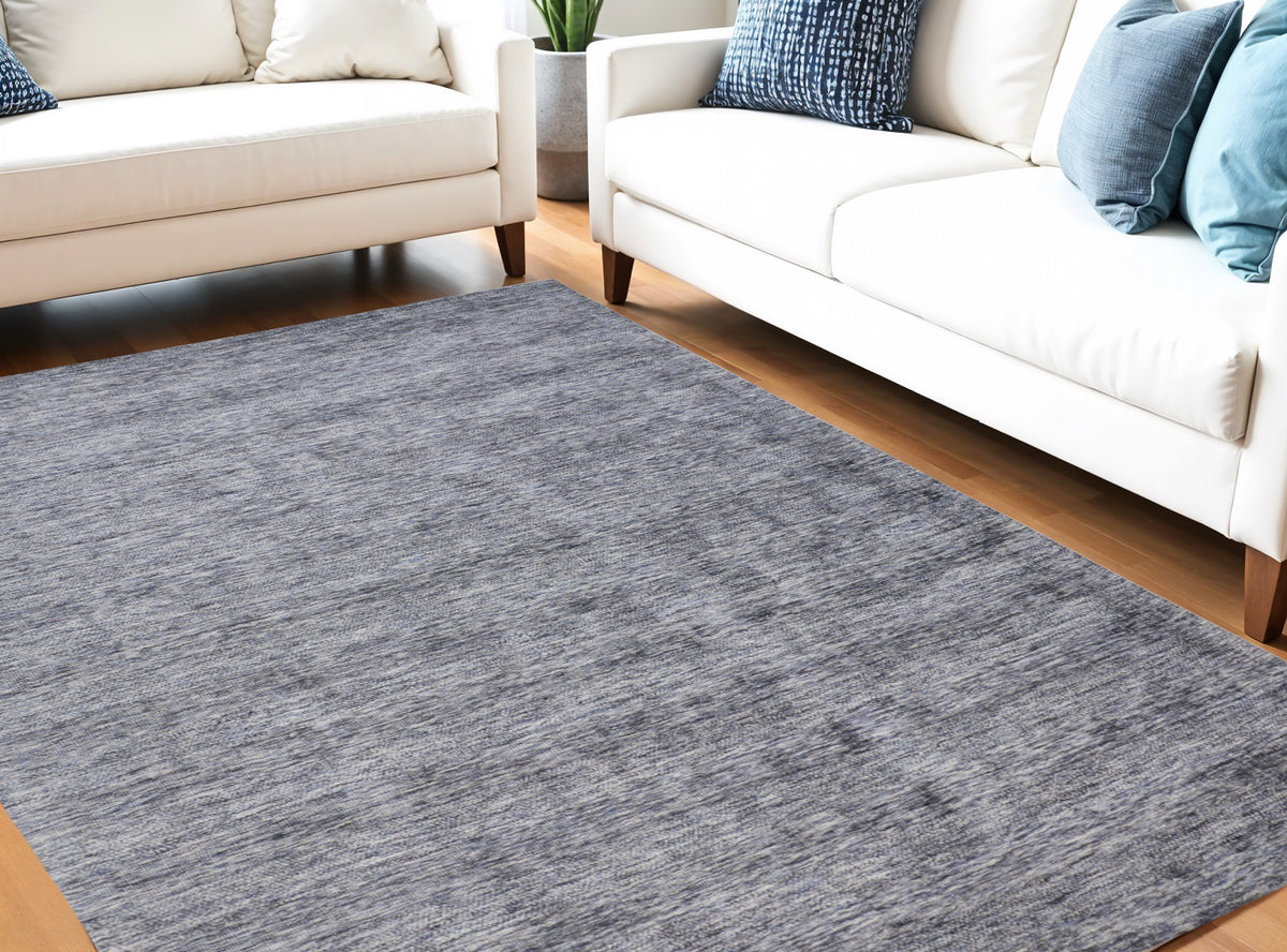 5' X 8' Gray Abstract Hand Woven Area Rug