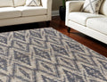 8' X 11' Tan and Gray Geometric Hand Woven Area Rug