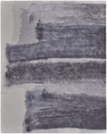 10' X 14' Dark Gray and Ivory Abstract Hand Tufted Area Rug