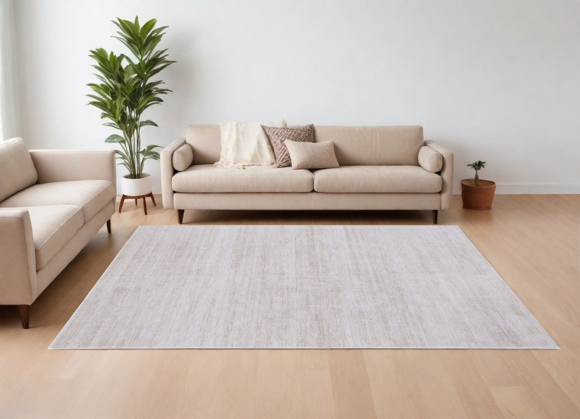 8' X 10' Ivory Power Loom Area Rug