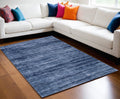 5' X 8' Blue and Gray Power Loom Area Rug