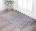 2' X 3' Gray and Ivory Power Loom Area Rug