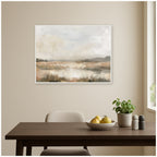 Neutral Abstract Landscape by The Creative Bunch Studio Framed Canvas Wall Art Print