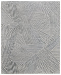 10' X 14' Green and Ivory Abstract Hand Woven Area Rug