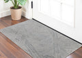2' X 3' Green and Ivory Abstract Hand Woven Area Rug