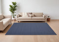 8' X 10' Blue Hand Woven Area Rug