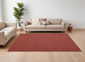 8' X 10' Red and Tan Hand Woven Area Rug