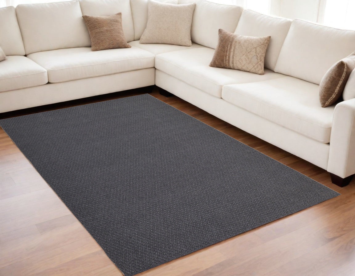 5' X 8' Gray Hand Woven Area Rug