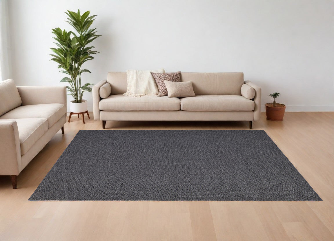 9' X 12' Gray Hand Woven Area Rug