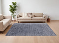 8' X 10' Gray and Blue Abstract Hand Woven Area Rug