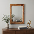 44 Brown Solid Wood Live Edge Framed Accent Mirror