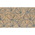 2 X 4 Beige and Blue Floral Washable Area Rug With UV Protection