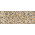 6 Beige and Blue Floral Washable Runner Rug With UV Protection