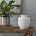 16 White Terracotta Round Jug Vase