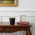 8 Black And Gold Cast Aluminum Oval Table Vase