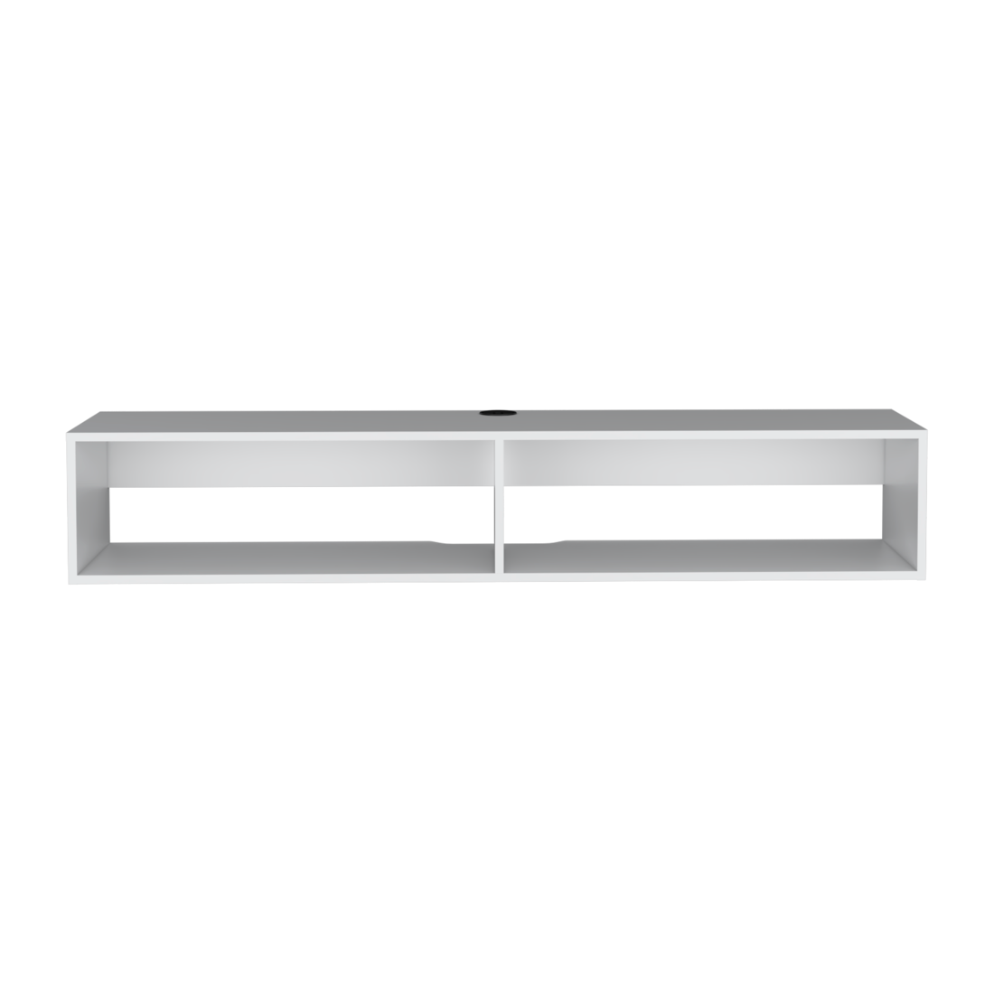 59'' White Floating Mount TV Stand