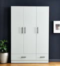71 White Three Door Two Drawer Combo Dresser